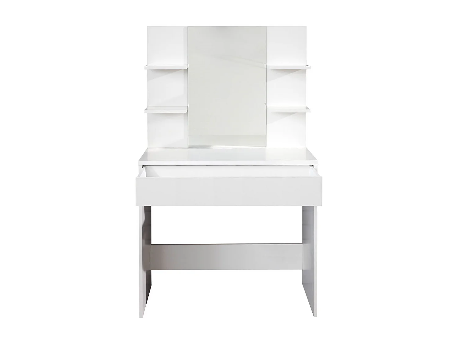 Basix kaptafel 1 lade wit.