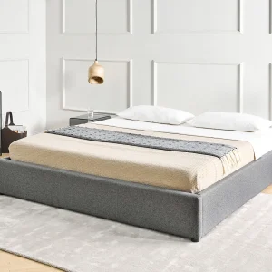 Bed met opbergruimte Stof DINAN 180 x 200 cm Donkergrijs Bed met opbergruimte Stof DINAN 180 x 200 cm Donkergrijs
