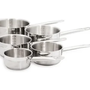 BAUMALU 5-delige RVS Pannenset – Inductiegeschikt – Gastronomie Serie BAUMALU 5-delige RVS Pannenset – Inductiegeschikt – Gastronomie Serie