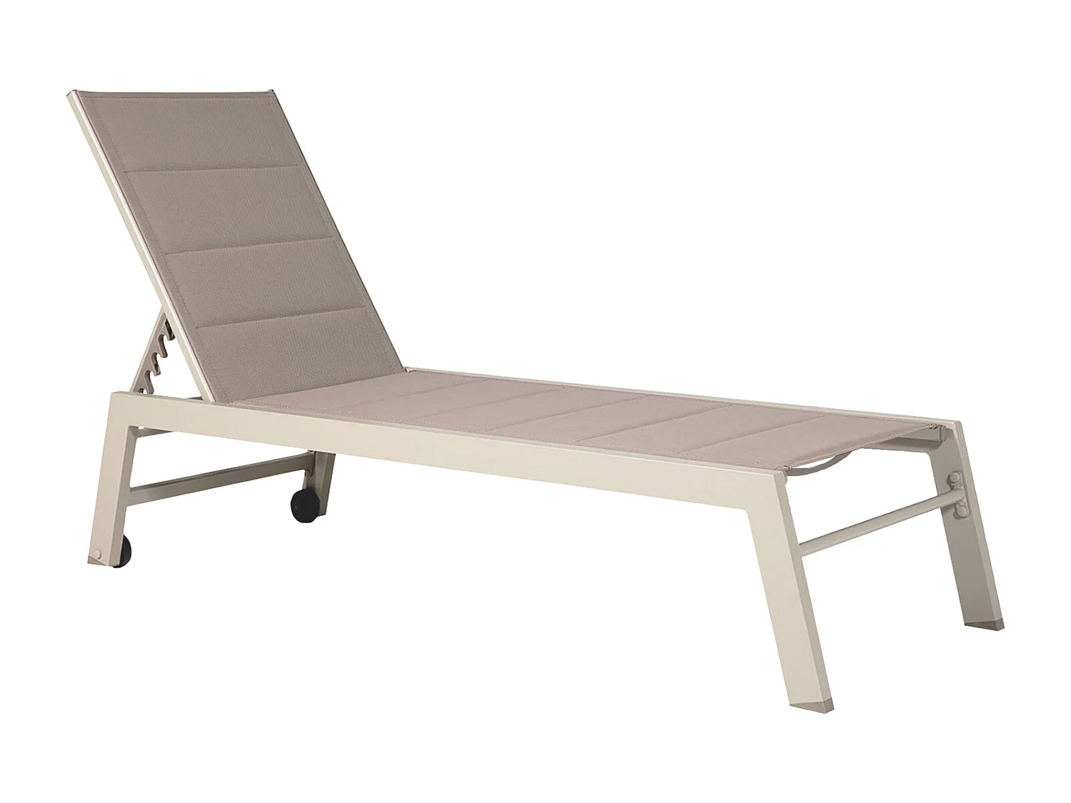 BARBADOS ligstoel in taupe textilene – taupe aluminium