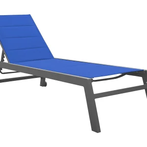 BARBADOS ligstoel in donkerblauw textilene – aluminium antraciet BARBADOS ligstoel in donkerblauw textilene – aluminium antraciet