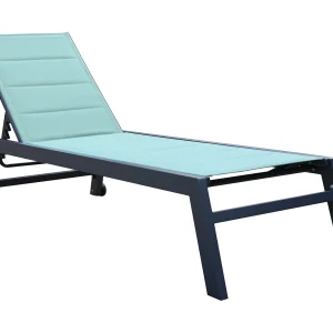 BARBADOS ligstoel in watergroen textilene – aluminium antraciet BARBADOS ligstoel in watergroen textilene – aluminium antraciet