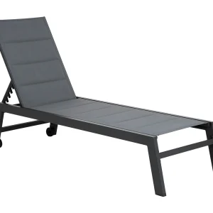 BARBADOS ligstoel in grijs textilene – aluminium grijs antraciet BARBADOS ligstoel in grijs textilene – aluminium grijs antraciet