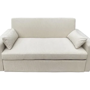 Beige corduroy slaapbank 2 zits MATT Beige corduroy slaapbank 2 zits MATT