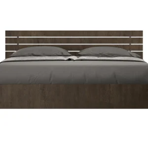 Bed 160×190 met opbergruimte rechte bedhoofd met laatten walnoot Ankel Bed 160×190 met opbergruimte rechte bedhoofd met laatten walnoot Ankel