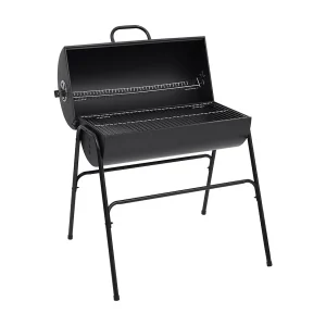 Barbecuevat met 2 kookroosters 80x95x90 cm staal zwart Barbecuevat met 2 kookroosters 80x95x90 cm staal zwart