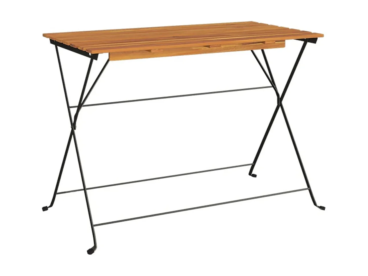 Bistrotafel inklapbaar 100x54x71 cm massief acaciahout en staal