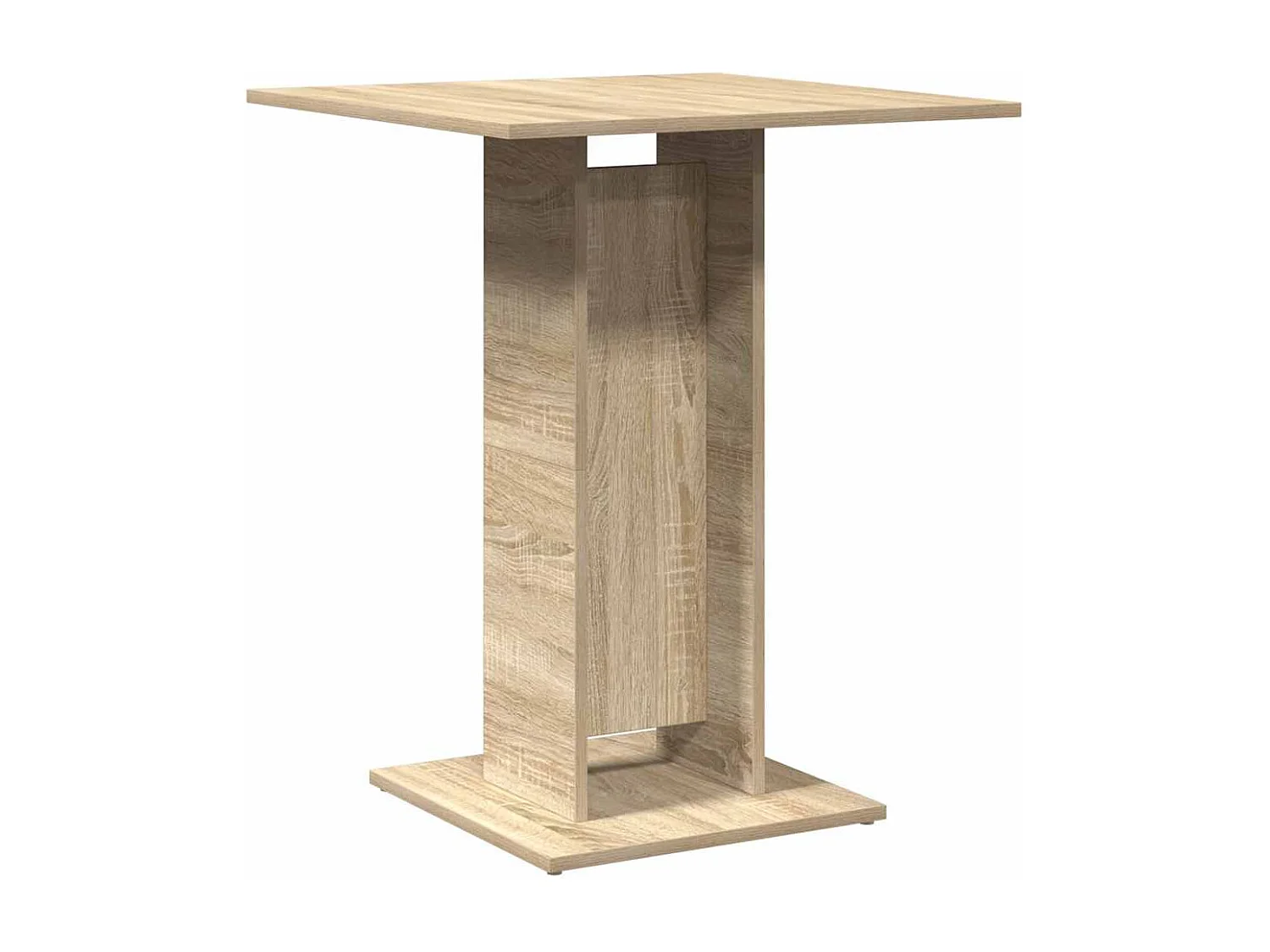 Bistrotafel 60x60x75 cm bewerkt hout sonoma eikenkleurig