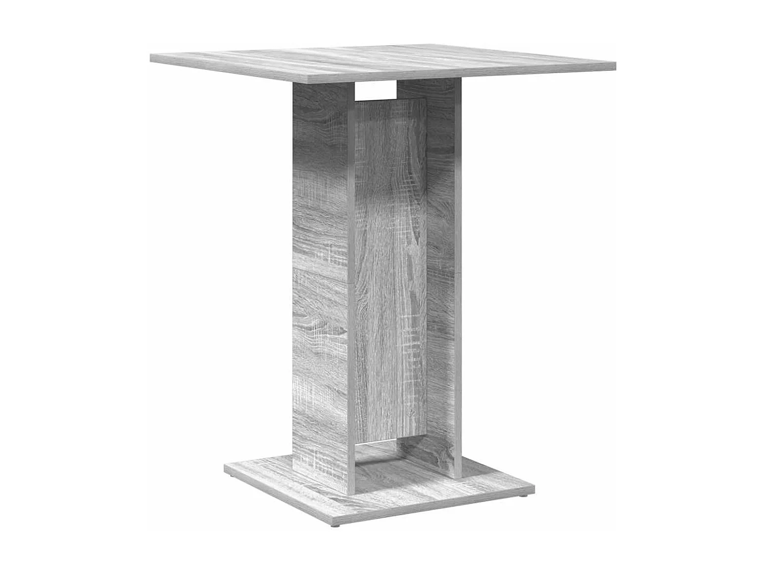 Bistrotafel 60x60x75 cm bewerkt hout grijs sonoma eikenkleurig