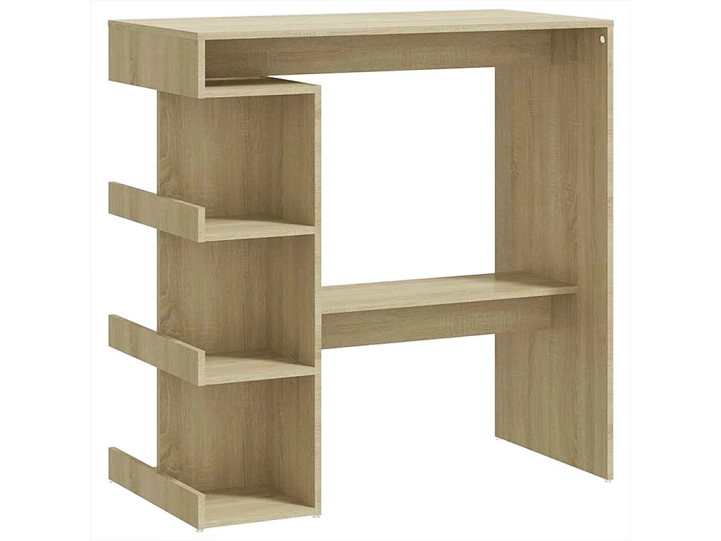 Bartafel met opbergrek 100x50x101,5 cm hout sonoma eiken