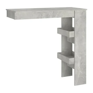 Bartafel wandgemonteerd 102x45x103,5 cm bewerkt hout grijs Bartafel wandgemonteerd 102x45x103,5 cm bewerkt hout grijs
