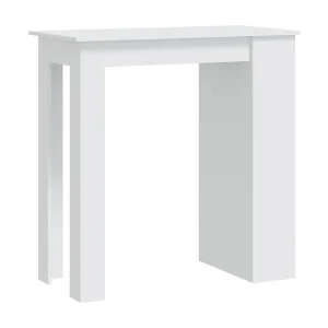 Bartafel met opbergrek 102x50x103,5 cm bewerkt hout wit Bartafel met opbergrek 102x50x103,5 cm bewerkt hout wit