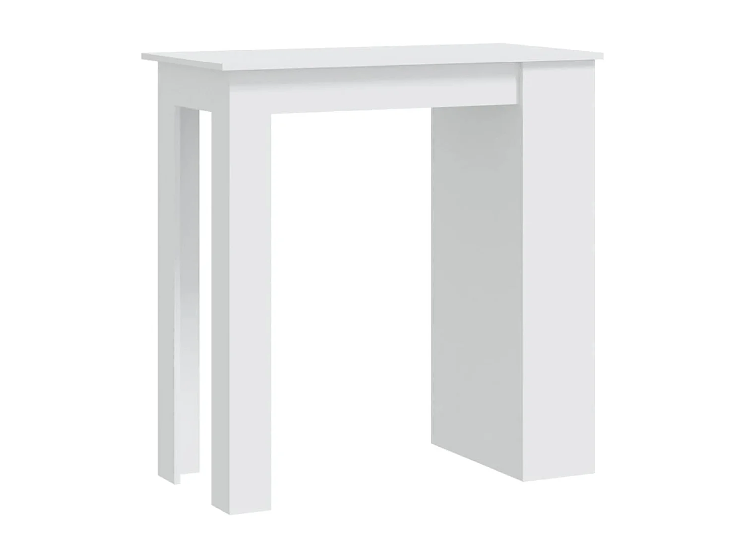 Bartafel met opbergrek 102x50x103,5 cm bewerkt hout wit