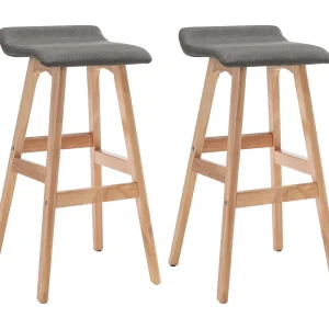 Barstoelen 2 st stof donkergrijs Barstoelen 2 st stof donkergrijs