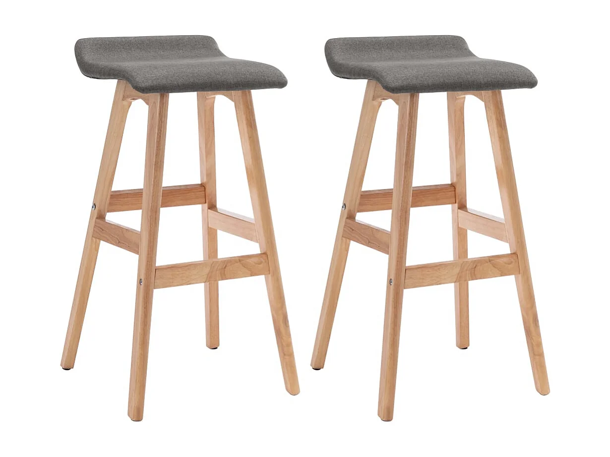 Barstoelen 2 st stof donkergrijs