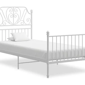 Bedframe metaal wit 100×200 cm Bedframe metaal wit 100×200 cm