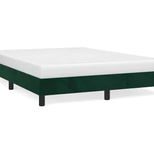 Bedframe zonder matras 140×200 cm fluweel donkergroen Bedframe zonder matras 140×200 cm fluweel donkergroen