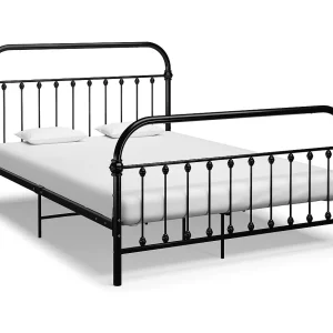 Bedframe metaal zwart 160×200 cm Bedframe metaal zwart 160×200 cm