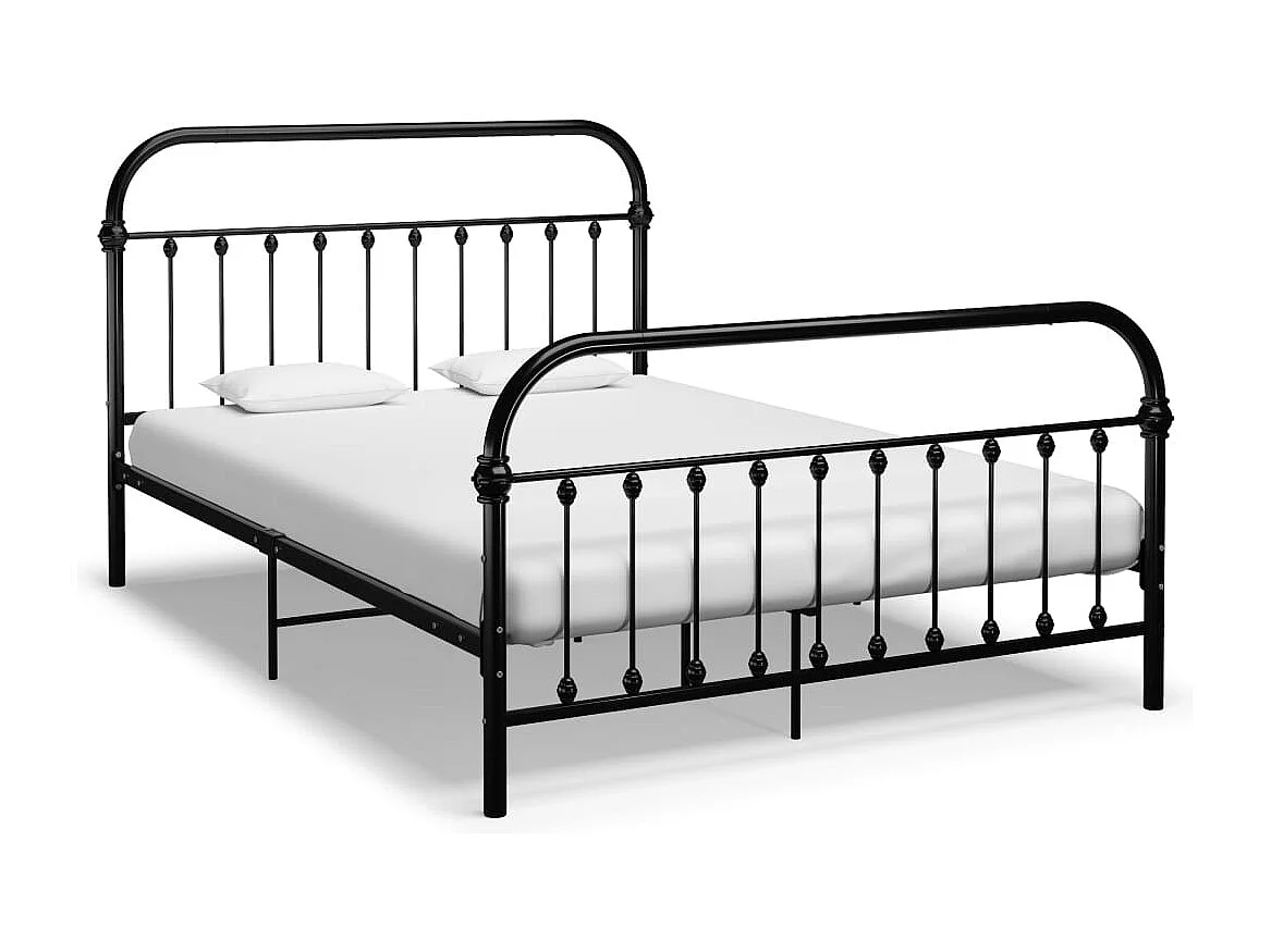 Bedframe metaal zwart 160x200 cm