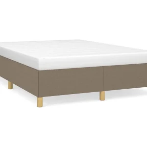 Bedframe zonder matras stof taupe 140×200 cm Bedframe zonder matras stof taupe 140×200 cm