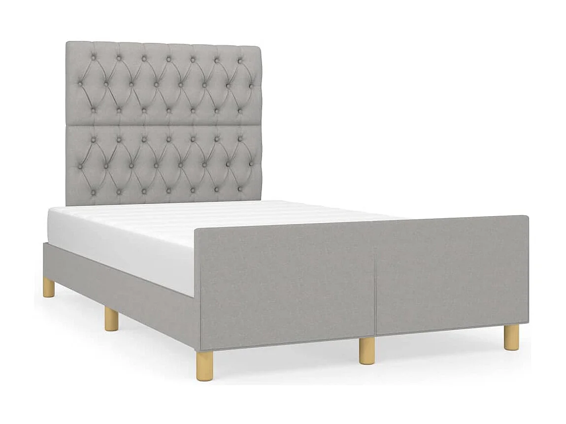 Bedframe zonder matras 120x200 cm stof lichtgrijs