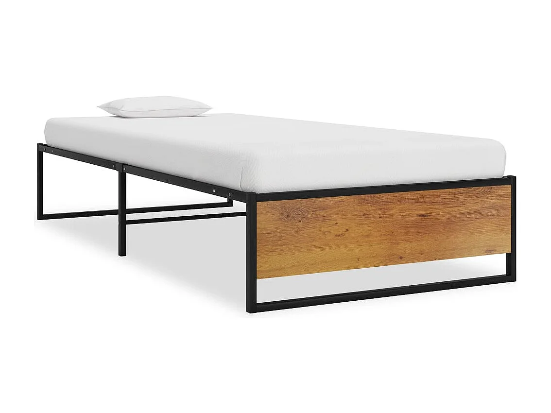 Bedframe metaal zwart 90x200 cm