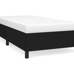 Bedframe zonder matras 100×200 cm stof zwart Bedframe zonder matras 100×200 cm stof zwart