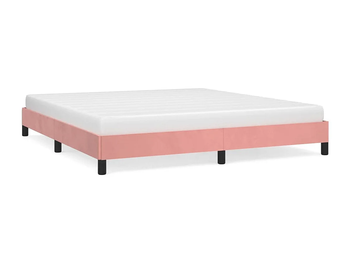 Bedframe fluweel roze 180x200 cm