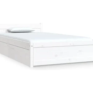 Bedframe met lades wit 90×190 cm Bedframe met lades wit 90×190 cm