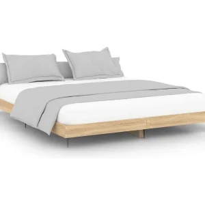 Bedframe zonder matras hout sonoma eikenkleurig 140×200 cm Bedframe zonder matras hout sonoma eikenkleurig 140×200 cm