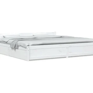 Bedframe met lades wit 180×200 cm Super King Size Bedframe met lades wit 180×200 cm Super King Size