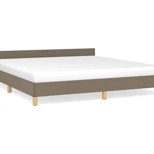 Bedframe zonder matras stof taupe 160×200 cm Bedframe zonder matras stof taupe 160×200 cm