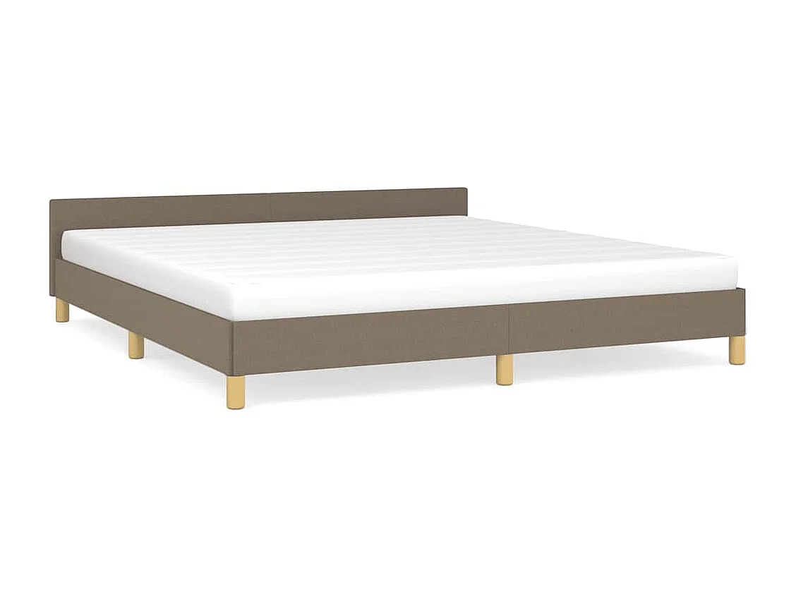 Bedframe zonder matras stof taupe 160x200 cm