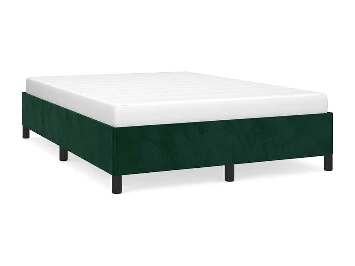 Bedframe zonder matras 140x190 cm fluweel donkergroen