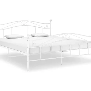 Bedframe metaal wit 160×200 cm Bedframe metaal wit 160×200 cm