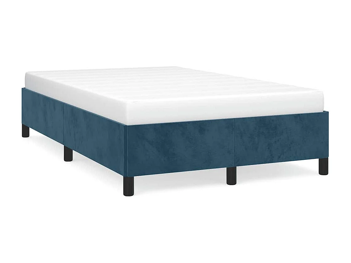 Bedframe zonder matras 120x200 cm fluweel donkerblauw