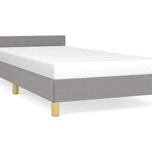 Bedframe zonder matras 90×190 cm stof lichtgrijs Bedframe zonder matras 90×190 cm stof lichtgrijs