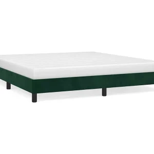 Bedframe zonder matras 160×200 cm fluweel donkergroen Bedframe zonder matras 160×200 cm fluweel donkergroen