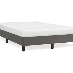 Bedframe kunstleer grijs 120×200 cm