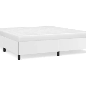 Bedframe kunstleer wit 160×200 cm Bedframe kunstleer wit 160×200 cm