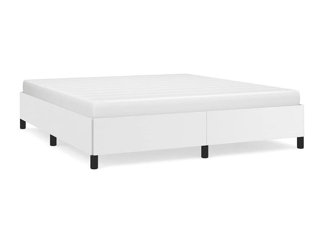 Bedframe kunstleer wit 160x200 cm