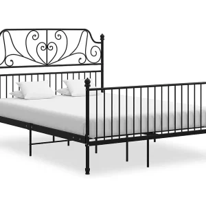 Bedframe metaal zwart 160×200 cm Bedframe metaal zwart 160×200 cm