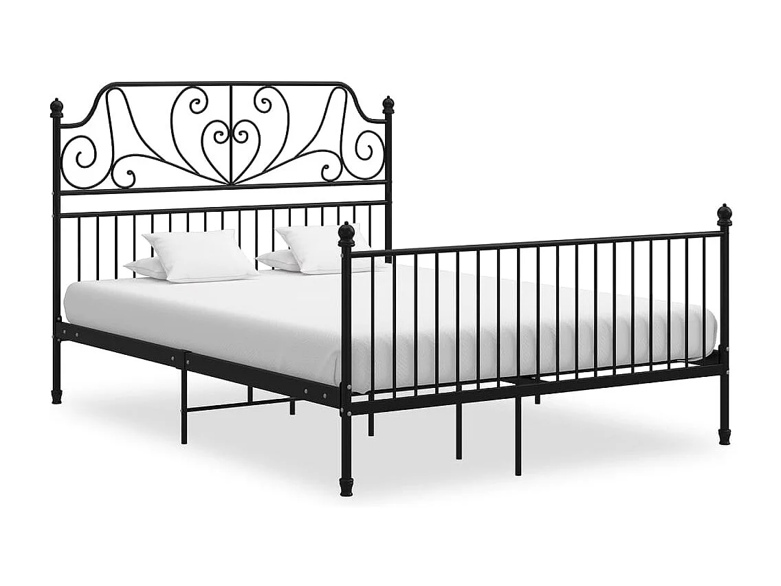 Bedframe metaal zwart 160x200 cm