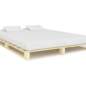 Bedframe pallet massief grenenhout 200×200 cm Bedframe pallet massief grenenhout 200×200 cm