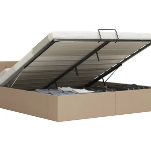 Bedframe met opslag hydraulisch kunstleer cappuccino 180×200 cm Bedframe met opslag hydraulisch kunstleer cappuccino 180×200 cm