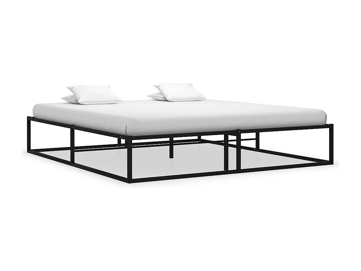 Bedframe metaal zwart 140x200 cm