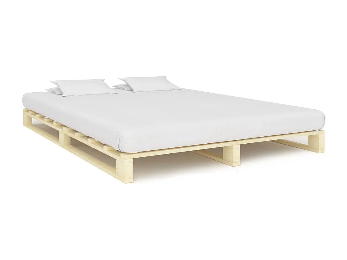 Bedframe pallet massief grenenhout 140x200 cm