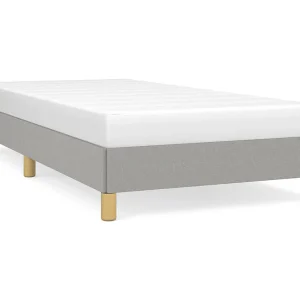 Bedframe zonder matras 90×190 cm stof lichtgrijs Bedframe zonder matras 90×190 cm stof lichtgrijs