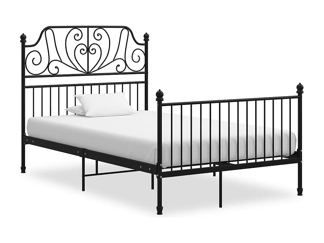 Bedframe metaal zwart 120x200 cm