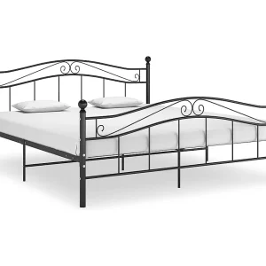 Bedframe metaal zwart 180×200 cm Bedframe metaal zwart 180×200 cm